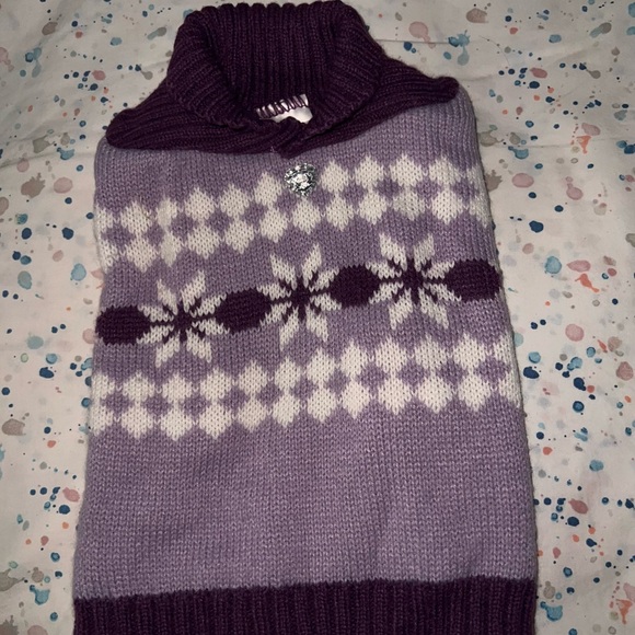 Dog Purple Winter Sweater - Picture 2 of 5